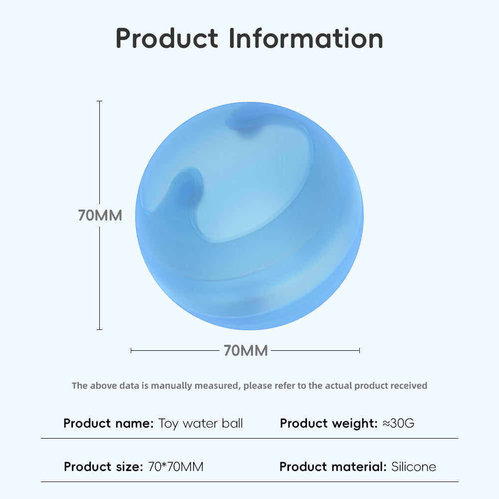 Reusable Water Balloons - Quick-Fill Silicone Splash Balls for Kids & Adults