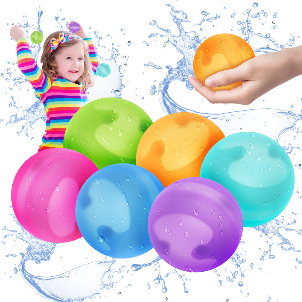 Reusable Water Balloons - Quick-Fill Silicone Splash Balls for Kids & Adults